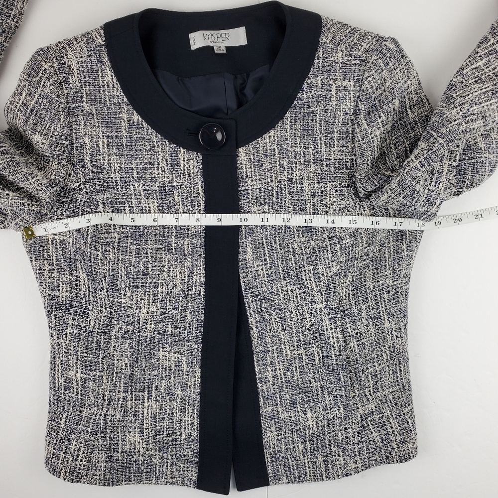 Kasper Euc One Button Lined Blazer 6p - image 8